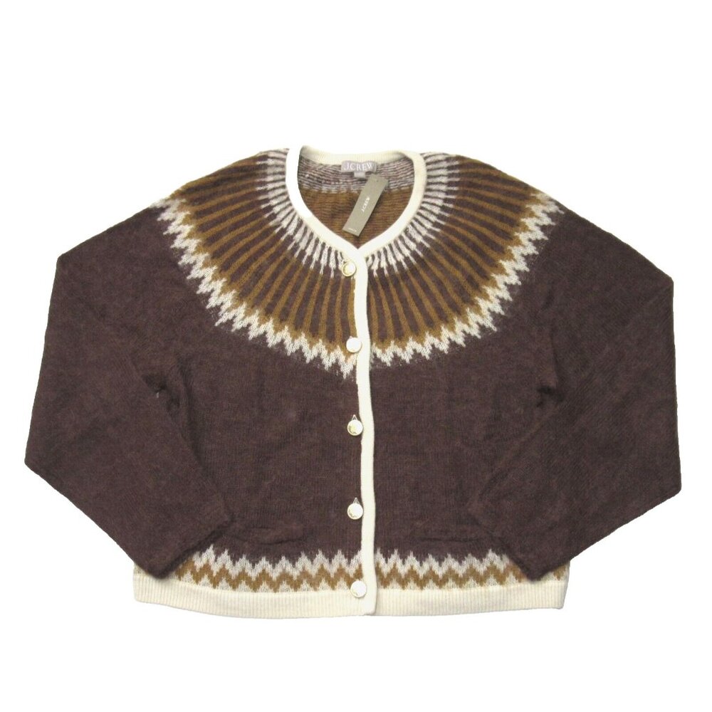 J. Crew Brown and Cream Sweater